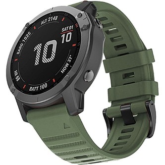 RhinoTech silikonový řemínek outdoor pro Garmin QuickFit 22mm tmavě zelený