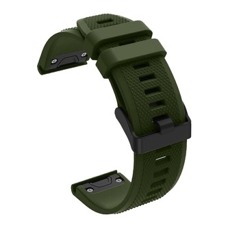 RhinoTech sportovní silikonový řemínek pro Garmin QuickFit 26mm tmavě zelený