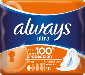 Always Ultra Normal Plus dámské vložky, 10 ks