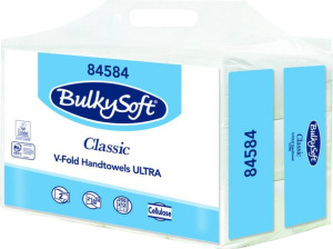 BulkySoft Classic 2vrstvé papírové ruční skládané 21 × 24 cm, 12× 250 ks