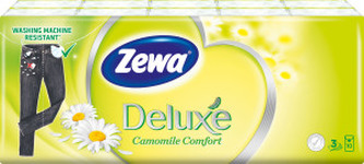 Zewa Deluxe Camomile Comfort 3vrstvé papírové kapesníky, 10× 10 ks
