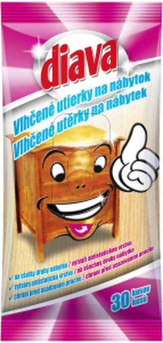 Diava vlhčené utěrky na nábytek, 30 ks