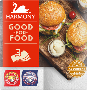 Hamrony Good For Food Burger 3vrstvé papírové utěrky 16,5 m, 2 role