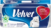Velvet Soft White 3vrstvý toaletní papír, 8 rolí
