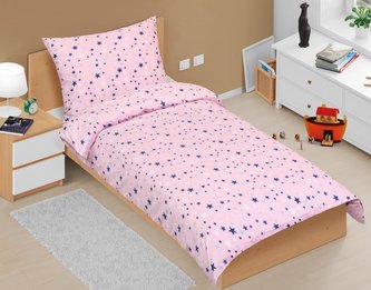 Povlečení bavlněné Junior - hvězdičky - 140x200, 70x90 cm