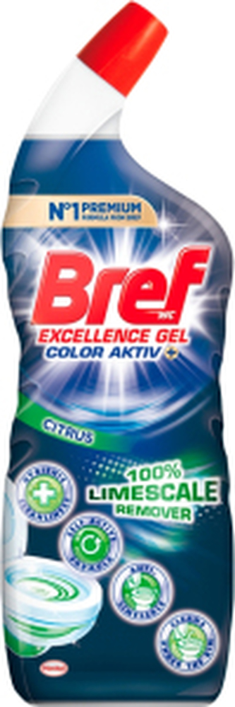 Bref WC gel Excellence Gel Color Aktiv+ Citrus, 700 ml