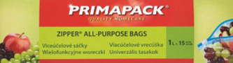 Primapack Zipper víceúčelové sáčky 1 l, 15 ks