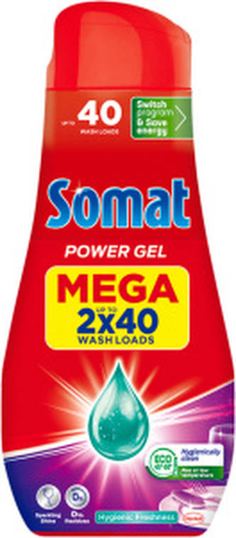 Somat gel do myčky All in 1 Hygiene Fresh, 2× 720 ml, 80 dávek