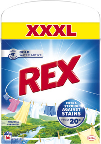 Rex prací prášek Amazonia Freshness 66 praní, 3,96 kg