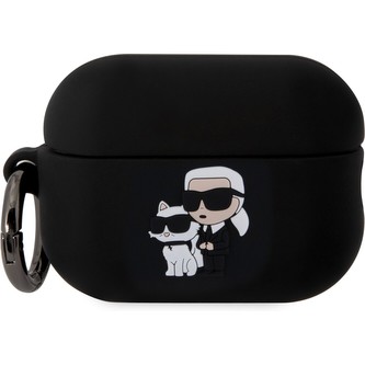 Karl Lagerfeld 3D Logo NFT Karl and Choupette pouzdro AirPods Pro 2 černé Karl Lagerfeld 3D Logo NFT Karl and Choupette pouzdro AirPods Pro 2 černé