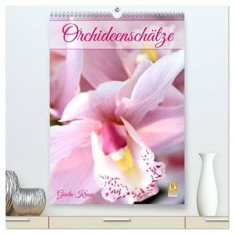 Orchideenschätze (hochwertiger Premium Wandkalender 2024 DIN A2 hoch), Kunstdruck in Hochglanz