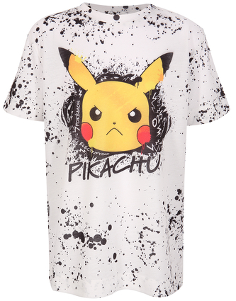 Dětské tričko Pokémon: Pikachu Splat (5-6 let) bílá bavlna
