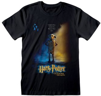 Pánské tričko Harry Potter: Plakát Dobbyho (M) černá bavlna