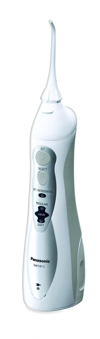 Panasonic EW1411H845 ústní sprcha, 1400 pulzů, 130 ml, 3 stupně nastavení, nabíjecí akumulátor, bílá