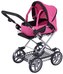Dětský kočárek hluboký - růžovo/černý