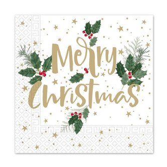 UBROUSKY VÁNOČNÍ MERRY CHRISTMAS 3VRSTVÉ 33X33CM