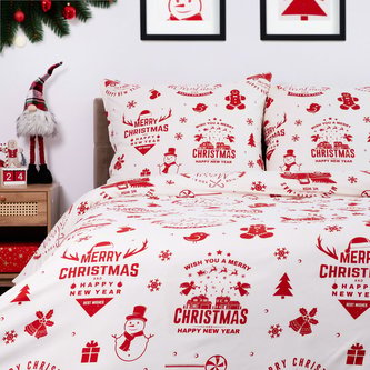 Vánoční mikrovláknové povlečení | KOVU | s vánočním motivem | 200x220 cm | 858661 Homla