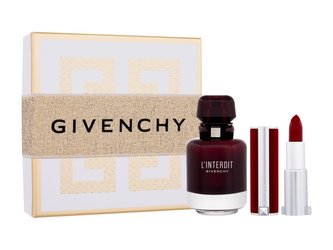 Givenchy L´Interdit parfémovaná voda 50 ml + rtěnka Le Rouge Deep Velvet 3,4 g 37 Rouge Grainé
