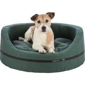 CityStyle HOME Edition oválné lůžko s okrajem, tmavozelená - 65 x 55 cm