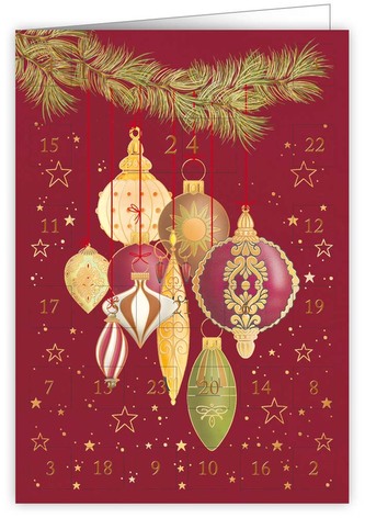 QUIRE PUBLISHING Přání adventní kalendář 6378 QP  - vánoční