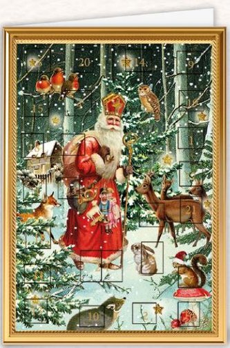 QUIRE PUBLISHING Přání adventní kalendář WF449 QP  - vánoční