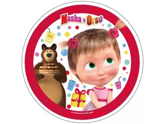 Jedlý papír Máša a medvěd dort - Modecor