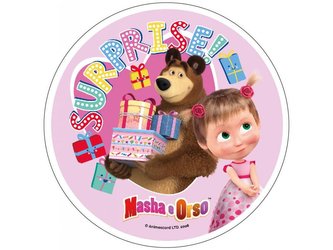 Jedlý papír Máša a medvěd srdce - Modecor