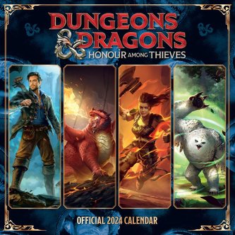 Oficiální nástěnný kalendář 2024 Dungeons & Dragons s plakátem (30,5 x 30,5|61 cm) SQ
