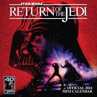 Oficiální nástěnný mini kalendář 2024 Star Wars|Hvězdné války s plakátem (17,8 x 17,8|35,6 cm)