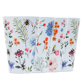 Sada 4  kelímků 450ml-piknik-RPET - Luční nektar Včela