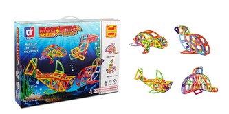 Magnetická stavebnice - Magnetic sheet 88 ks