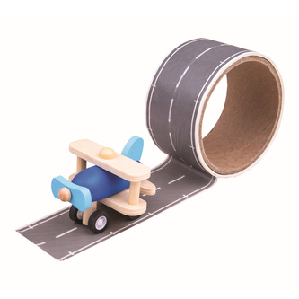 Bigjigs Toys Lepící páska runway s letadlem Bigjigs Toys Lepící páska runway s letadlem