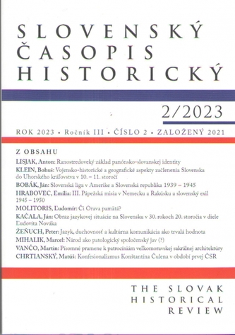 Slovenský časopis historický 2/2023 Slovenský časopis historický 2/2023