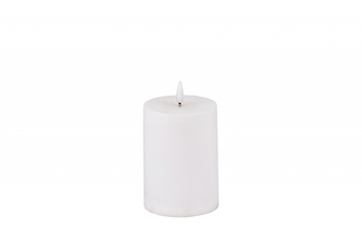LED svíčka 17,5x7 cm bílá matná