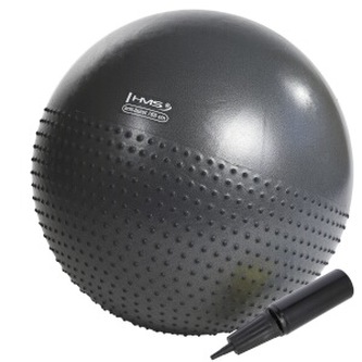 YB03N 75CM ČERNÝ MASÁŽNÍ GYMNASTICKÝ MÍČ HMS