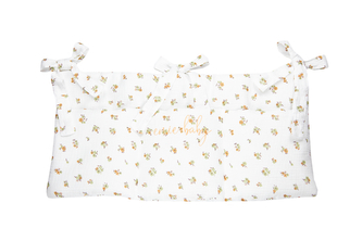 enie baby Mušelínový kapsář bílý se zelenými květy