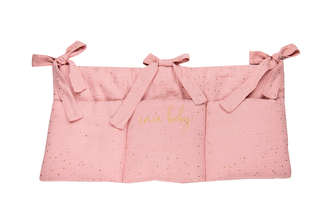 enie baby Mušelínový kapsář vínový se zlatými puntíky