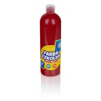 Farba szkolna czerwona 500ml ASTRA