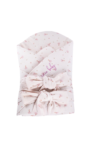 enie baby Mušelínová zavinovačka 80x80cm cute pink