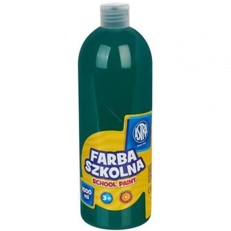 Farba szkolna zielona ciemna 1000ml ASTRA