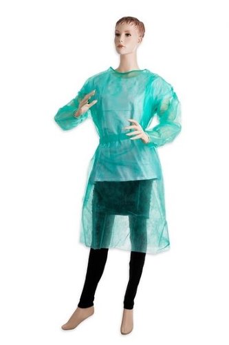 Jednorázový návštevnický plášť 10 ks - zelený