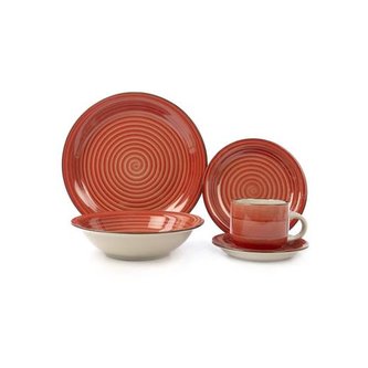 Sada nádobí Banquet jídelní Spiral Red, 30 ks