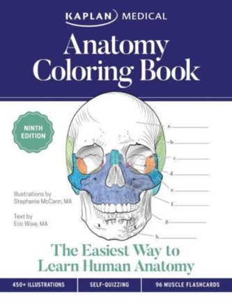 Anatomy Coloring Book with 450+ Realistic Medical Illustrations with Quizzes for Each + 96 Perforated Flashcards of Musc
