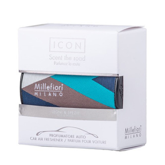 Vůně do auta Millefiori Milano, Icon, Textile Geometric, Dřevo a koření