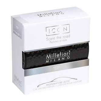 Vůně do auta Millefiori Milano, Icon, Metal, Černá
