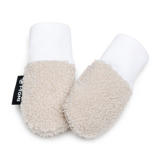 T-TOMI Rukavice TEDDY Cream (0-6 měsíců)