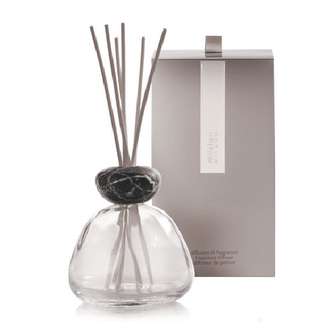 AIR DESIGN | MARBLE GLASS DIFÚZER CLEAR WITH BLACK CAP