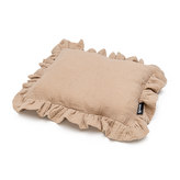 T-TOMI BIO Mušelínový polštářek s volánkem Beige