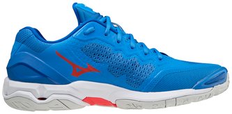 Mizuno WAVE STEALTH V / FRENCH BLUE / WHITE / IGNITION RED / Velikost boty: 45.0/10.5 Mizuno WAVE STEALTH V / FRENCH BLUE / WHITE / IGNITION RED / Velikost boty: 45.0/10.5