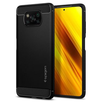 Spigen Rugged Armor, matte black - Xiaomi POCO X3/X3 NFC